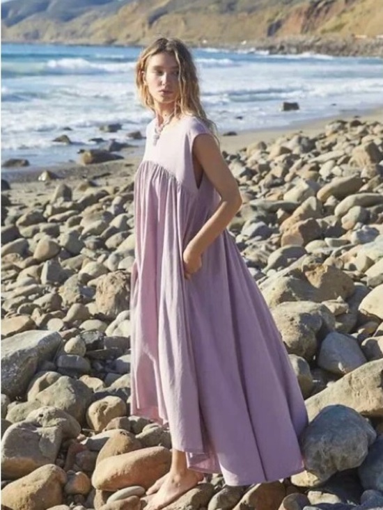 Free People Dresses & Skirts - Free People Beach Dress HighLow Dusty Pink Size Large